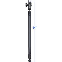 RAM® 24" PVC Pipe Extension with Ball Ends & Double Socket Arm