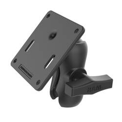 RAM® Double Socket Arm with 75x75mm VESA Plate - C Size Short