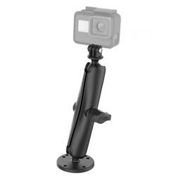 RAM® Drill-Down Mount with Double Socket Arm with Action Camera Adapter