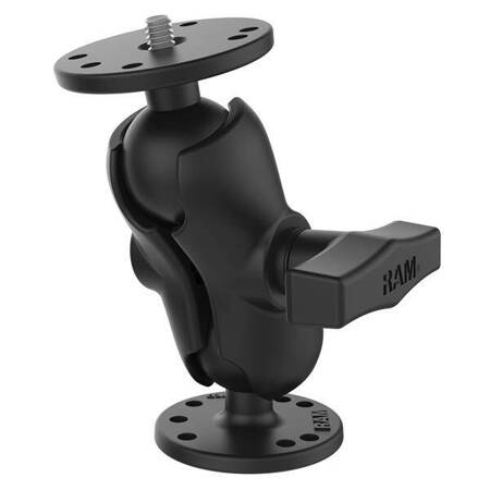 RAM® Double Ball Mount with 1/4"-20 Male Thread - C Size Short