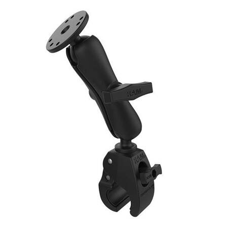 RAM® Tough-Claw™ Medium Clamp Double Ball Mount with Round Plate