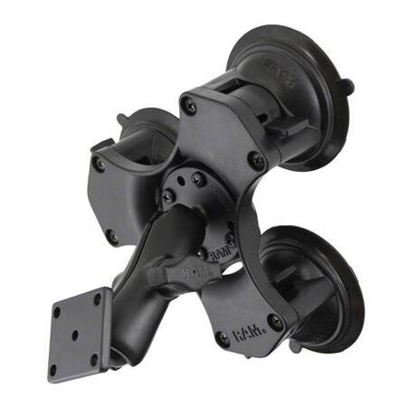 RAM® Twist-Lock™ Triple Suction Cup Mount with Rectangle AMPS Plate