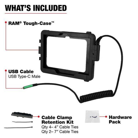 RAM® Tough-Case™ for Tab Active Pro and Active4 Pro – Type-C Male USB