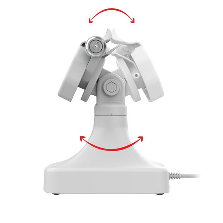 GDS® Uni-Conn™ Powered Locking Tilt & Swivel Dock with PoE + Data - Gray