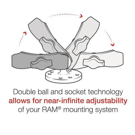 RAM® X-Grip® Phone Holder with Composite Double Socket Arm