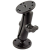 RAM® Universal Double Ball Mount with Two Round Plates - B Size Medium