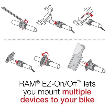 RAM® EZ-On/Off™ Bicycle Mount for Magellan eXplorist GC, 110, 310 & 350H