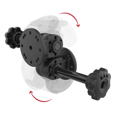 RAM® Dual Straight Pivot Mount with Knob