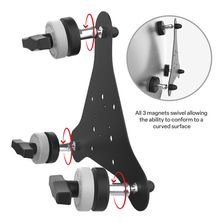 RAM® Tough-Mag™ 48MM 3-Point Pivoting Magnetic Mounting Base