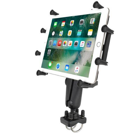 RAM® X-Grip® Mount with Double U-Bolt Base for 9"-11" Tablets
