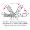 RAM® Drill-Down Mount with Universal Belt Clip Cradle