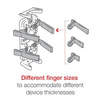 RAM® Finger-Grip™ Universal Holder with RAM® EZ-Strap™ Rail Mount