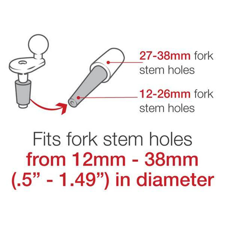 RAM® Motorcycle Fork Stem Mount with 1/4"-20 Action Camera Adapter