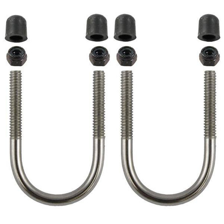 RAM® Stainless Steel U-Bolt Hardware Pack for Rails 1" to 1.25"