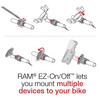 RAM® EZ-On/Off™ Bicycle Mount for Garmin Astro 220, GPS 60 + More