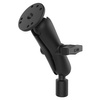 RAM® Universal Double Ball Mount with Round Plate and 1/2" NPT Thread
