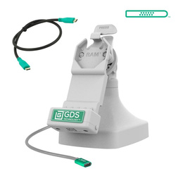 GDS® Uni-Conn™ Tilt & Swivel Dock with USB-C + Data - Gray