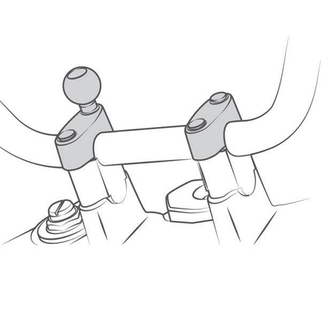 RAM® Motorcycle Handlebar Clamp Base with M8 Bolts