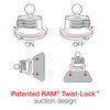 RAM® Twist-Lock™ Suction Cup Mount for iPad Pro 11", Air 4 & Air 5