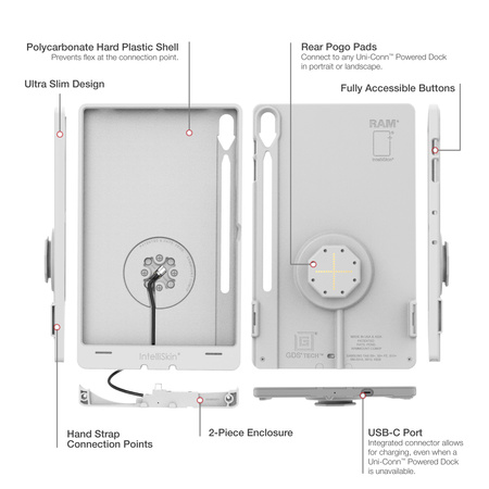 IntelliSkin® Thin-Case™ for Tab S10+, S9+ & S9 FE+ (Rear Pads) - Gray