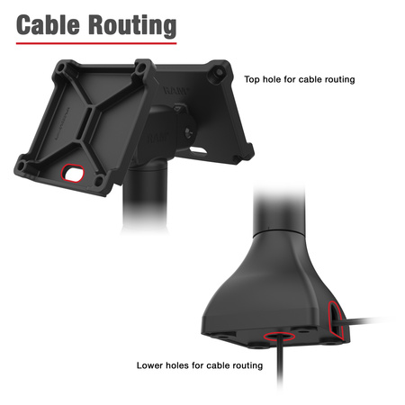 RAM® 14" Pedestal Mount with Dual 100mm VESA Adapters