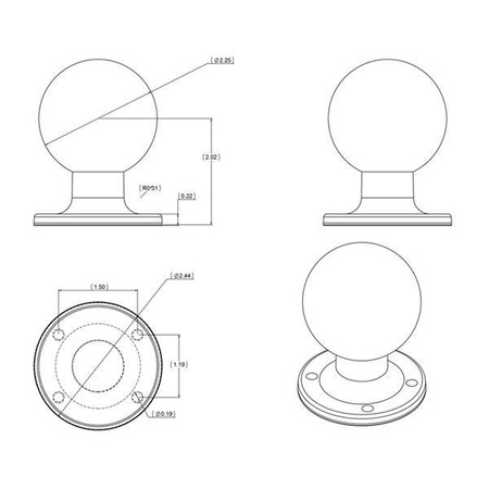 RAM® Round AMPS Plate with Ball