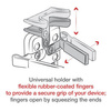 RAM® Finger-Grip™ Universal Holder with Composite Yoke Clamp Base