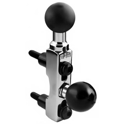 RAM® Chrome Motorcycle Brake/Clutch Reservoir Double Ball Base