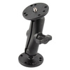 RAM® Double Ball Mount with 1/4"-20 Male Thread - B Size Medium