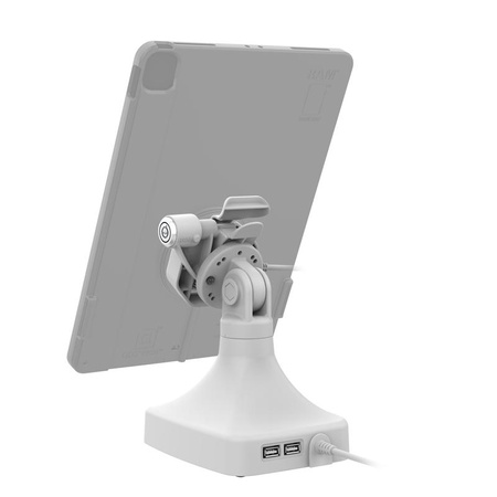 GDS® Uni-Conn™ Powered Locking Tilt & Swivel Dock with USB-C + Data Gray