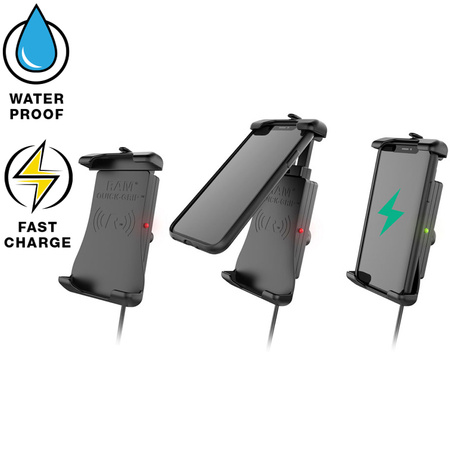 RAM® Quick-Grip™ 15W Waterproof Wireless Charging Mount with Tough-Claw™