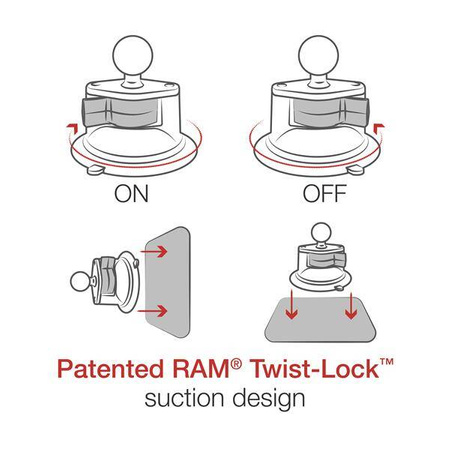 RAM® X-Grip® Large Phone Mount with Twist-Lock™ Suction Cup - Medium