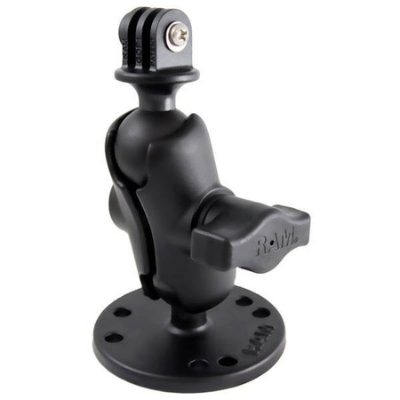 RAM® Drill-Down Double Ball Mount with Universal Action Camera Adapter