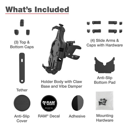 RAM® Quick-Grip™ Pro Vibration Damping Phone Mount with Tough-Claw™