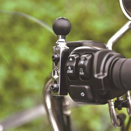 RAM® Chrome Motorcycle Brake/Clutch Reservoir Ball Base