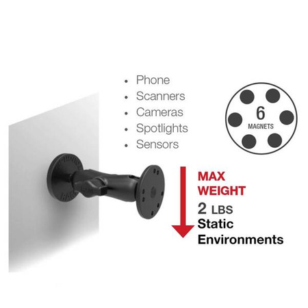 RAM® Tough-Mag™ 66MM Diameter Ball Base with Steel Adhesive Plate