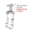 RAM® Quick-Grip™ Phone Mount with RAM® Tough-Strap™ Handlebar Base