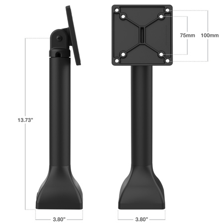 RAM® 14" Pedestal Mount with 100mm & 75mm VESA Patterns
