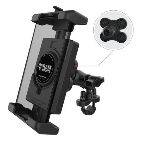RAM® Quick-Grip™ Pro XL Vibration Damping Phone Mount with U-Bolt Base