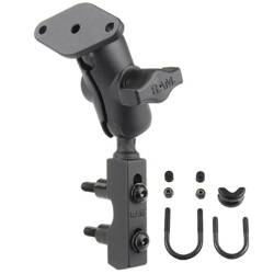 RAM® Motorcycle Brake/Clutch Reservoir Mount with Diamond Plate - Short