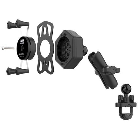RAM® X-Grip® Phone Mount with Vibe-Safe™ & U-Bolt Base - Medium
