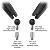 RAM® Tough-Mirror™ Kit with M10-1.25 Bases + Reverse Adapter - Long Arm