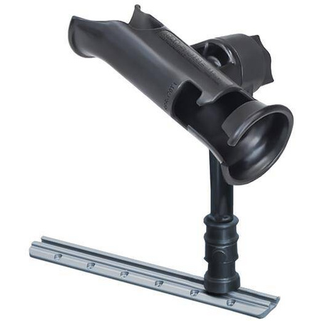 RAM® Tube Jr.™ Rod Holder with RAM® Adapt-A-Post™ Track Base - 6" Post