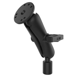 RAM® Universal Double Ball Mount with Round Plate and 1/2" NPT Thread