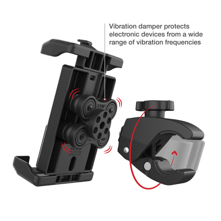 RAM® Quick-Grip™ Pro XL Vibration Damping Phone Mount with Tough-Claw™