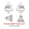 RAM® X-Grip® Large Phone Mount with Twist-Lock™ Suction Cup - Long