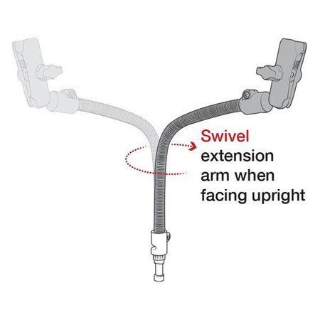 RAM® Quick Release 18" Arm Extension for Wheelchairs