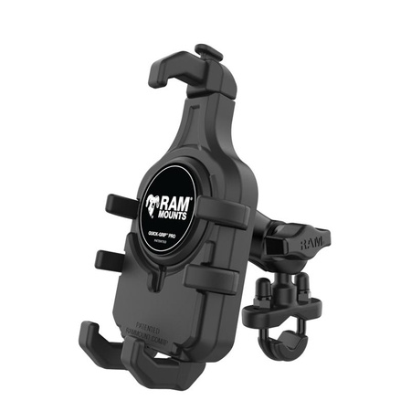 RAM® Quick-Grip™ Pro Phone Mount with Handlebar U-Bolt Base - Short