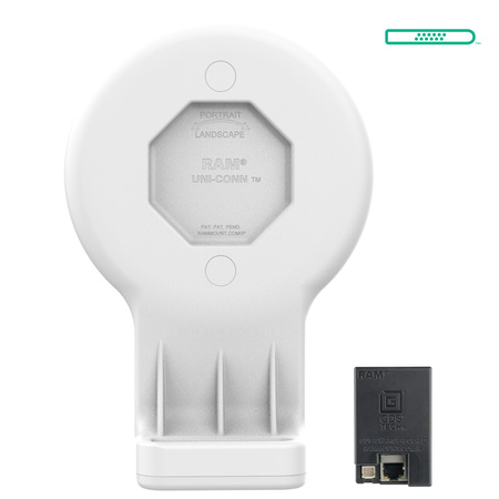 GDS® Uni-Conn™ Wall Dock with Magnetic Receiver & PoE - Gray