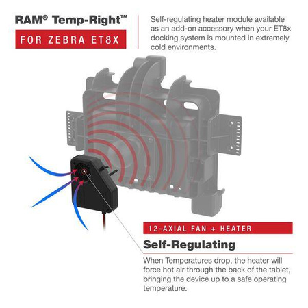 RAM® Temp-Right™ Dock Heating Module for Zebra ET8x 2-in-1 Tablet